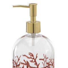 Dispensador de Jabón de Cristal con Motivo de Coral Rojo Fragranze
