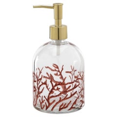 Dispensador de Jabón de Cristal con Motivo de Coral Rojo Fragranze