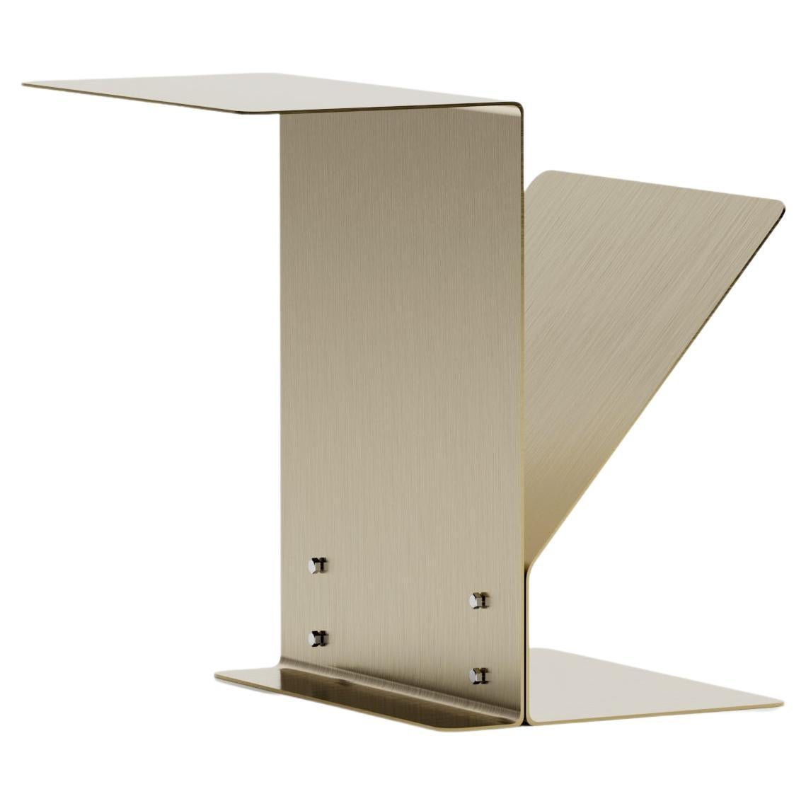 Table d'appoint Frak (or inoxydable)