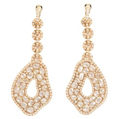 Fraleoni 18 Kt. Pendientes Diamantes Oro Rosa