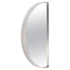 Grand miroir rcesseur en aluminium de conception scandinave contemporaine FRAMA
