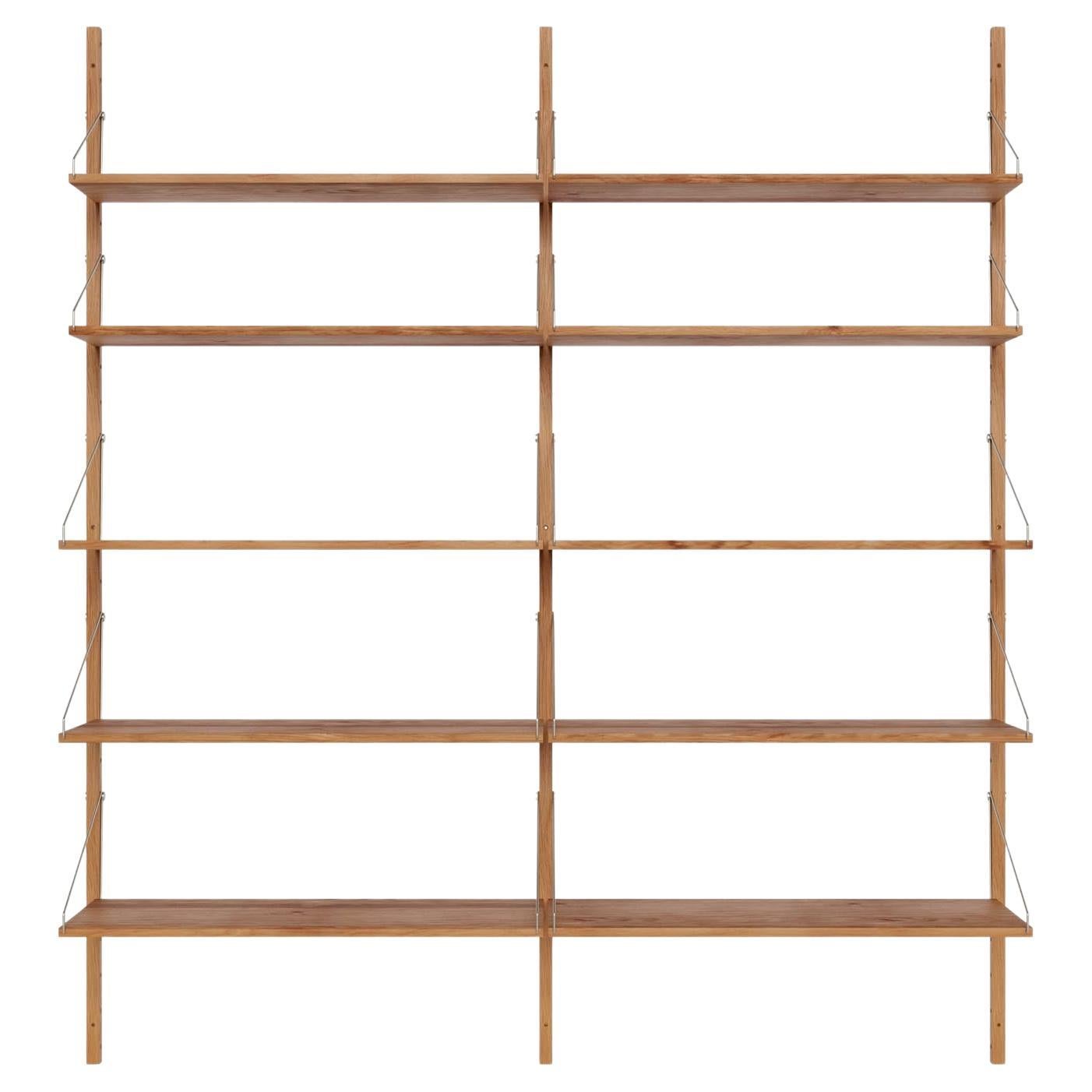 FRAMA Contemporary Scandinavian Design Wall Shelf Library H1852 Double Section