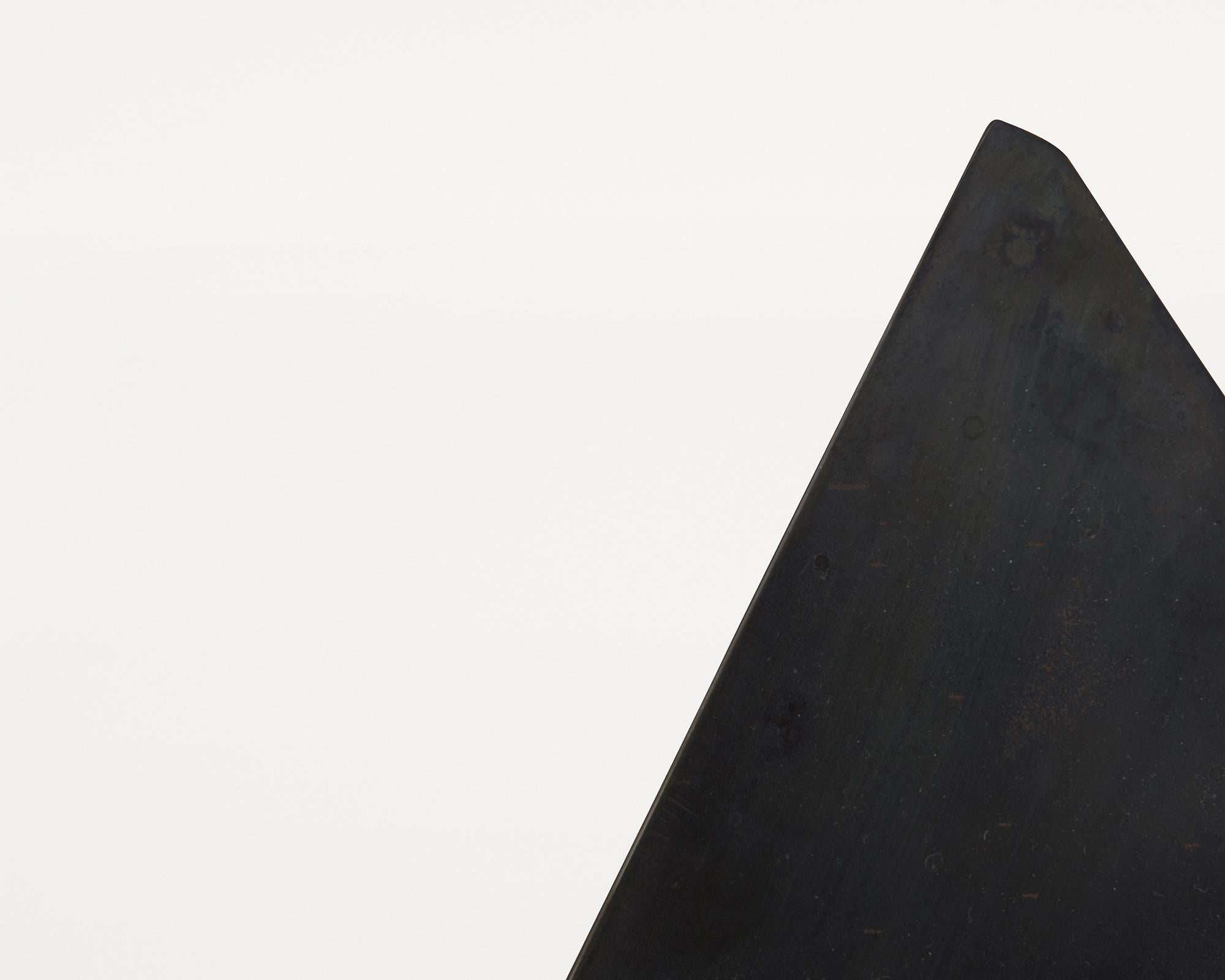 Danish FRAMA Contemporary Sculptural Minimal Design Triangolo Chair in Black Steel For Sale