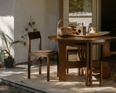 FRAMA Minimalist Bracket Chair Dark Brown Ash