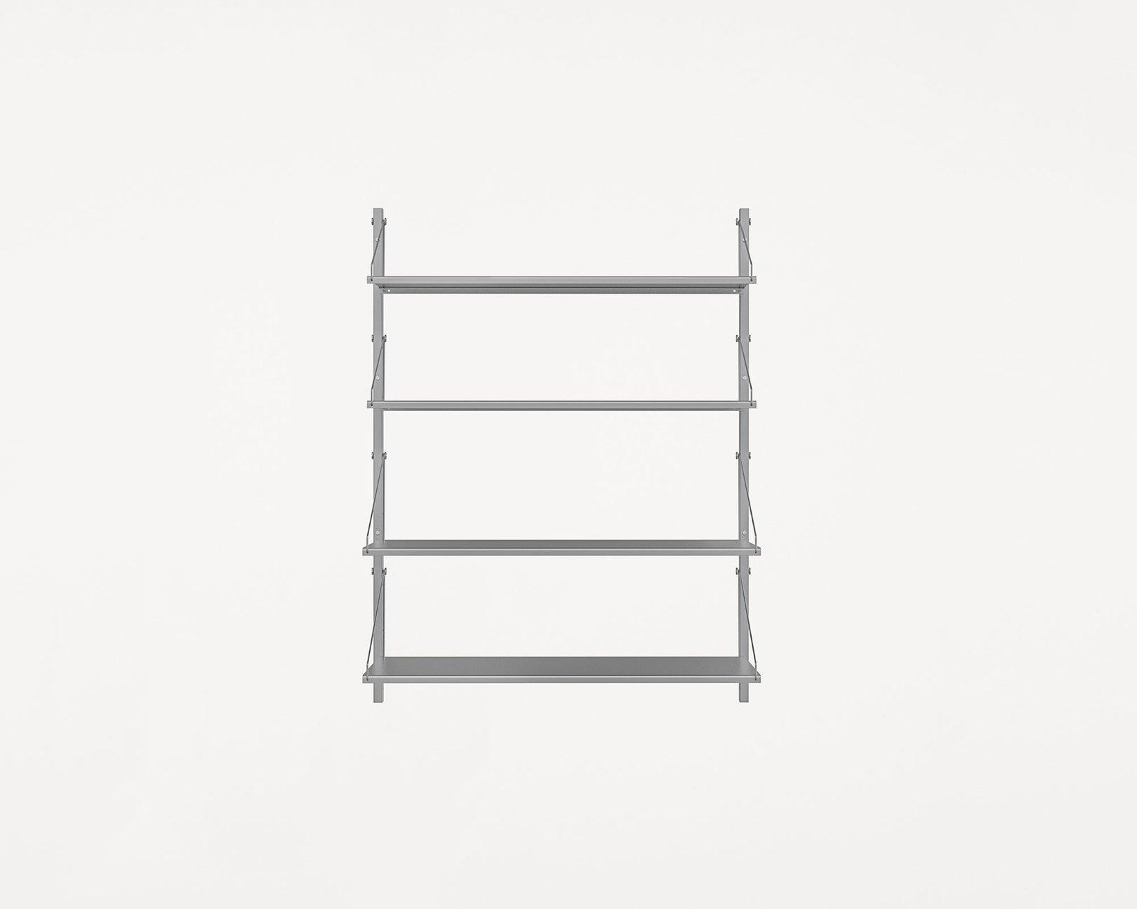Shelf Library Stainless Steel is a natural extension of Frama’s Shelf Library universe. Characterised by a modular system and fastened with solid steel screws on stainless steel rails, the shelves can be easily placed and re-styled in a variety of