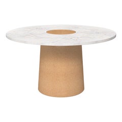 FRAMA Sintra Dining Table in Cork Base & White Marble by Nicholai Wiig Hansen