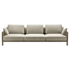 Graues Sofa mit Rahmen und 3-Sitzern von Stefano Giovannoni