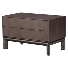Comodino Frame, struttura in legno e ottone brunito, made in Italy