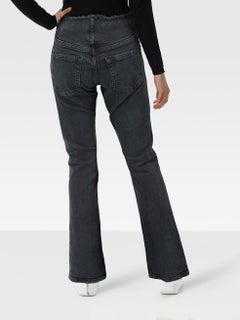 FRAME Schwarze trägerlose Jeans aus Denim im Distressed-Stil Größe S