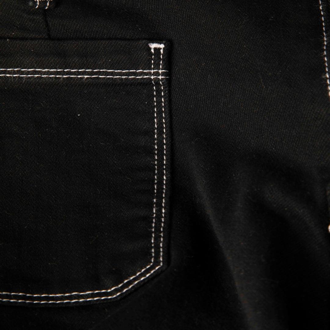 Nero FRAME - Jeans Le Bardot Crop Flare in denim nero taglia L in vendita