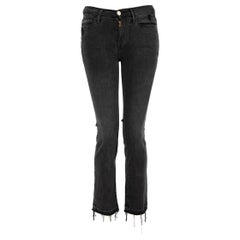 FRAME Black Denim Straight Leg Jeans Size XS