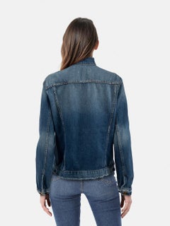 FRAME Blue Button Up Denim Jacket Size M