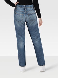 FRAME Blaue Denim High Rise Distressed Jeans Größe S