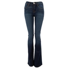 FRAME Blue Denim Le High Flare Jeans Size XS