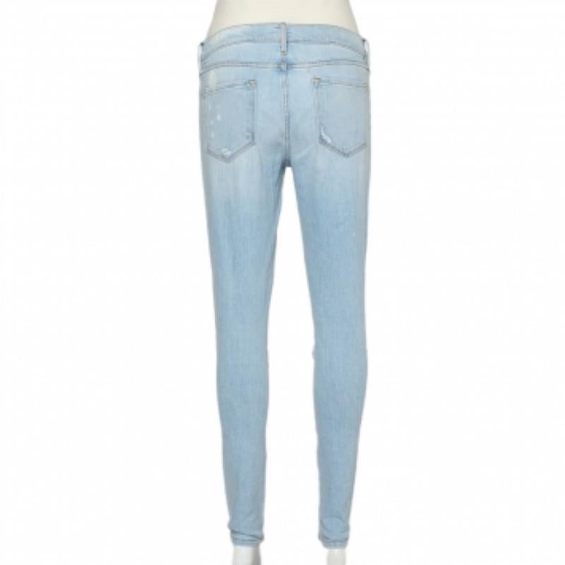 Frame Blue Denim Le Skinny de Jeanne Nowita Jeans M In Good Condition For Sale In Dubai, Al Qouz 2