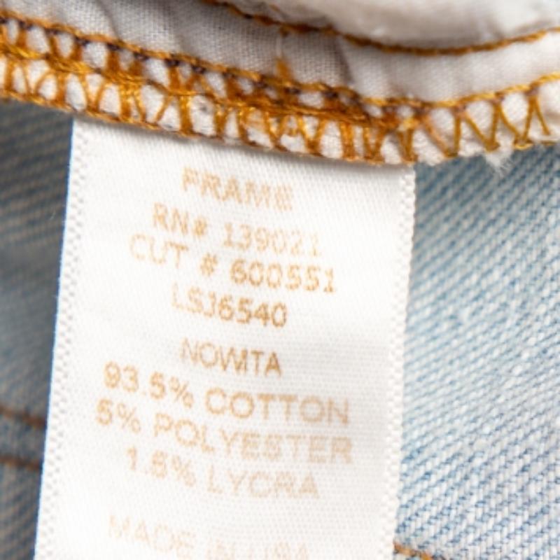 Frame Blue Denim Le Skinny de Jeanne Nowita Jeans M For Sale 1