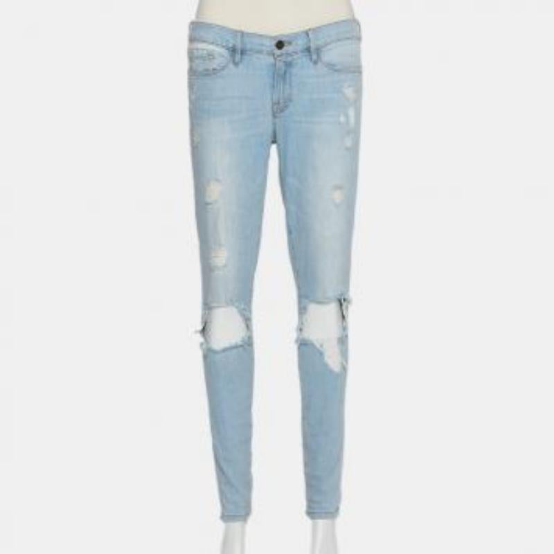 Frame Blue Denim Le Skinny de Jeanne Nowita Jeans M For Sale 5