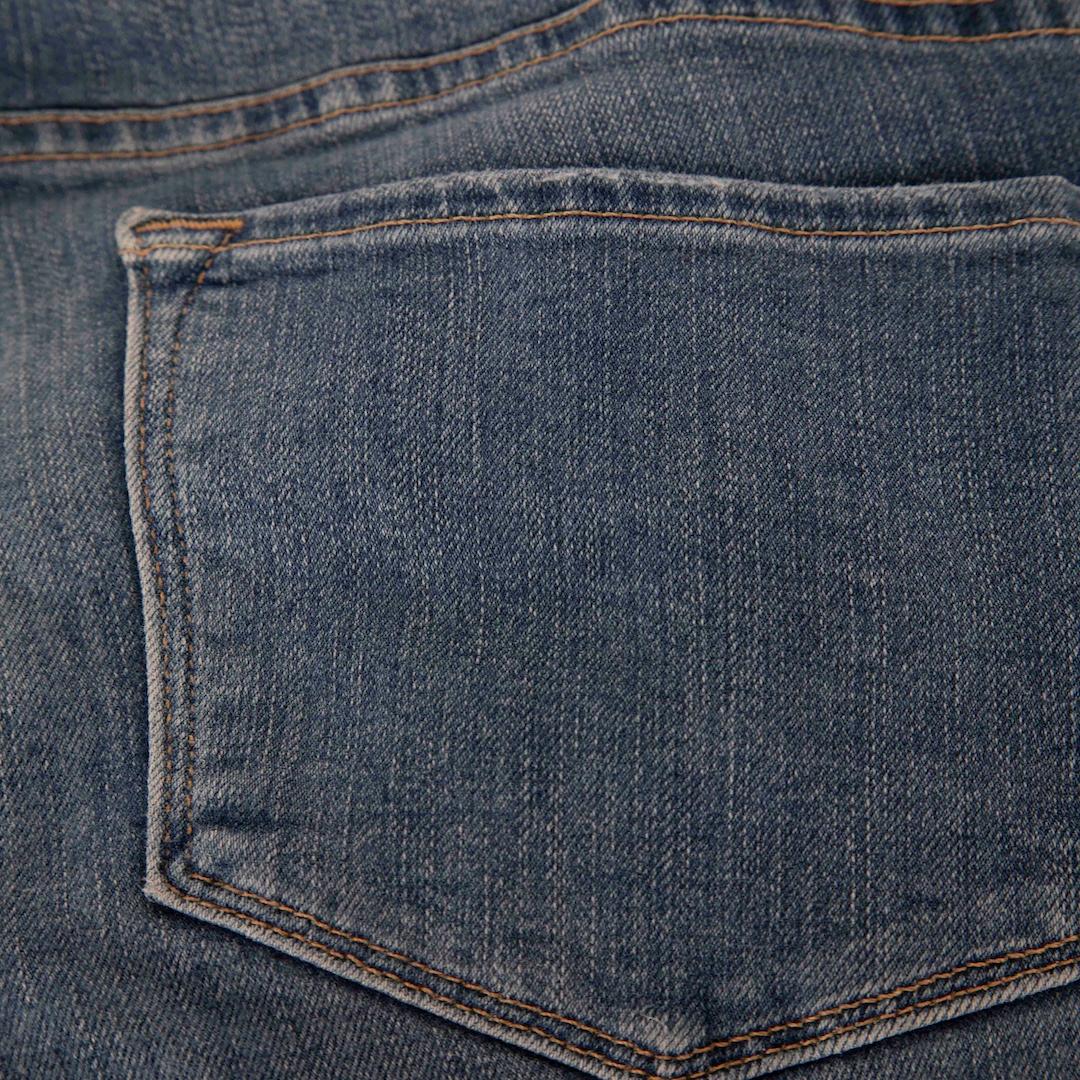 FRAME Blau Denim Raw Hemd Skinny Blakey Jeans Größe M im Zustand „Gut“ im Angebot in London, GB