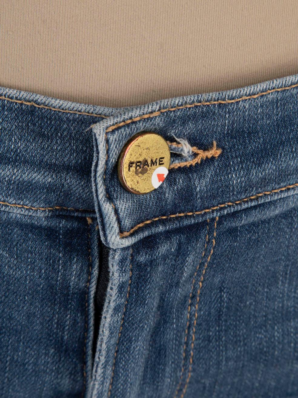 De las mujeres Pantalones vaqueros azules FRAME Raw Hem Skinny Blakey Jeans Talla M en venta