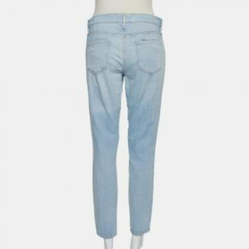 Frame Blue Faded Denim Le Skinny de Jeanne Crop Jeans M In Good Condition For Sale In Dubai, Al Qouz 2