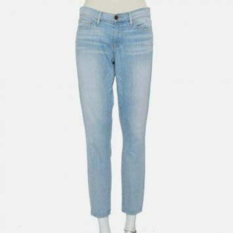 Women's Frame Blue Faded Denim Le Skinny de Jeanne Crop Jeans M For Sale