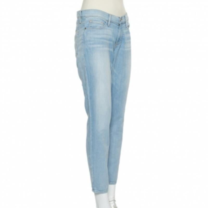Frame Blue Faded Denim Le Skinny de Jeanne Crop Jeans M For Sale 2