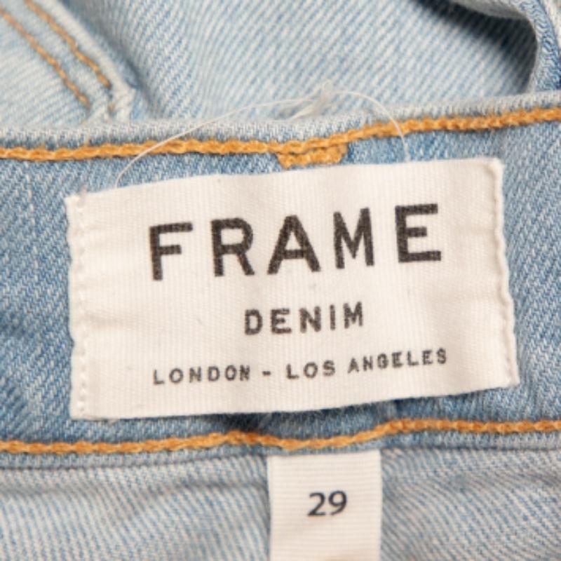 Frame Blue Faded Denim Le Skinny de Jeanne Crop Jeans M For Sale 4