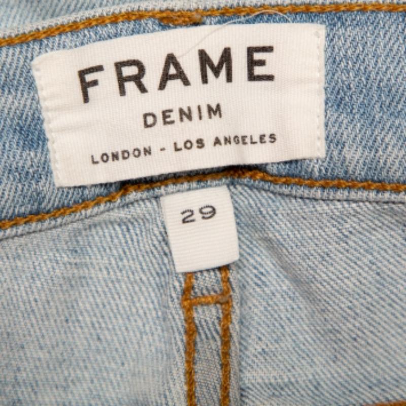 Frame Blue Faded Denim Skinny Destroyed Nowita Jeans M For Sale 3