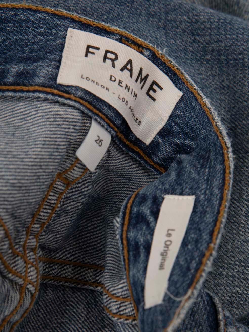 De las mujeres Vaqueros de cintura alta azules FRAME Talla S en venta