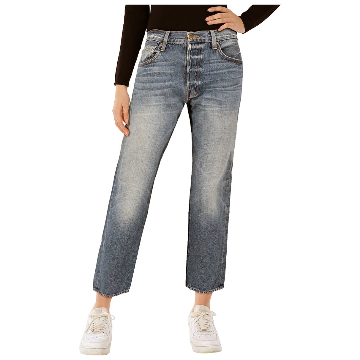 FRAME Jeans blu a vita alta taglia S
