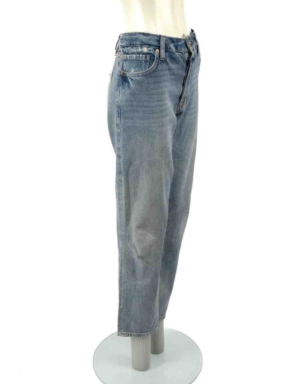 CONDITION is Very good. Hardly any visible wear to jeans is evident on this used FRAME designer resale item. Please note that these jeans are deliberately distressed.
 
Details
Le Slouch
Blue
Denim
Straight leg trousers
Stonewashed and distressed