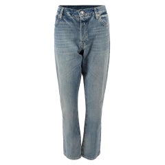 FRAME Jeans dritti blu Le Slouch Stonewash taglia M.