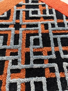 Frame Blue Rug by Volver Studios