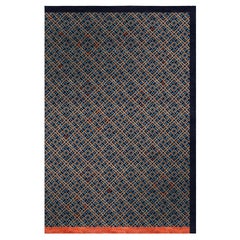 Frame Blue Rug by Volver Studios