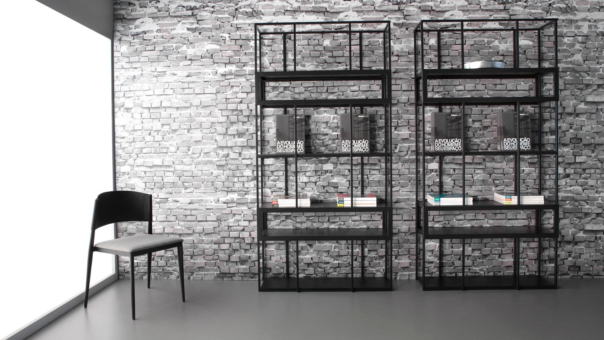 Frame Bookcase by Doimo Brasil
Dimensions:  W 100 x D 30 x H 200 cm 
Materials: Structure: Aged steel, Shelf: Veneer or lacquer.
  

With the intention of providing good taste and personality, Doimo deciphers trends and follows the evolution of man