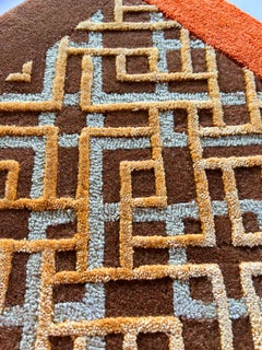 Frame Brown Rug by Volver Studios