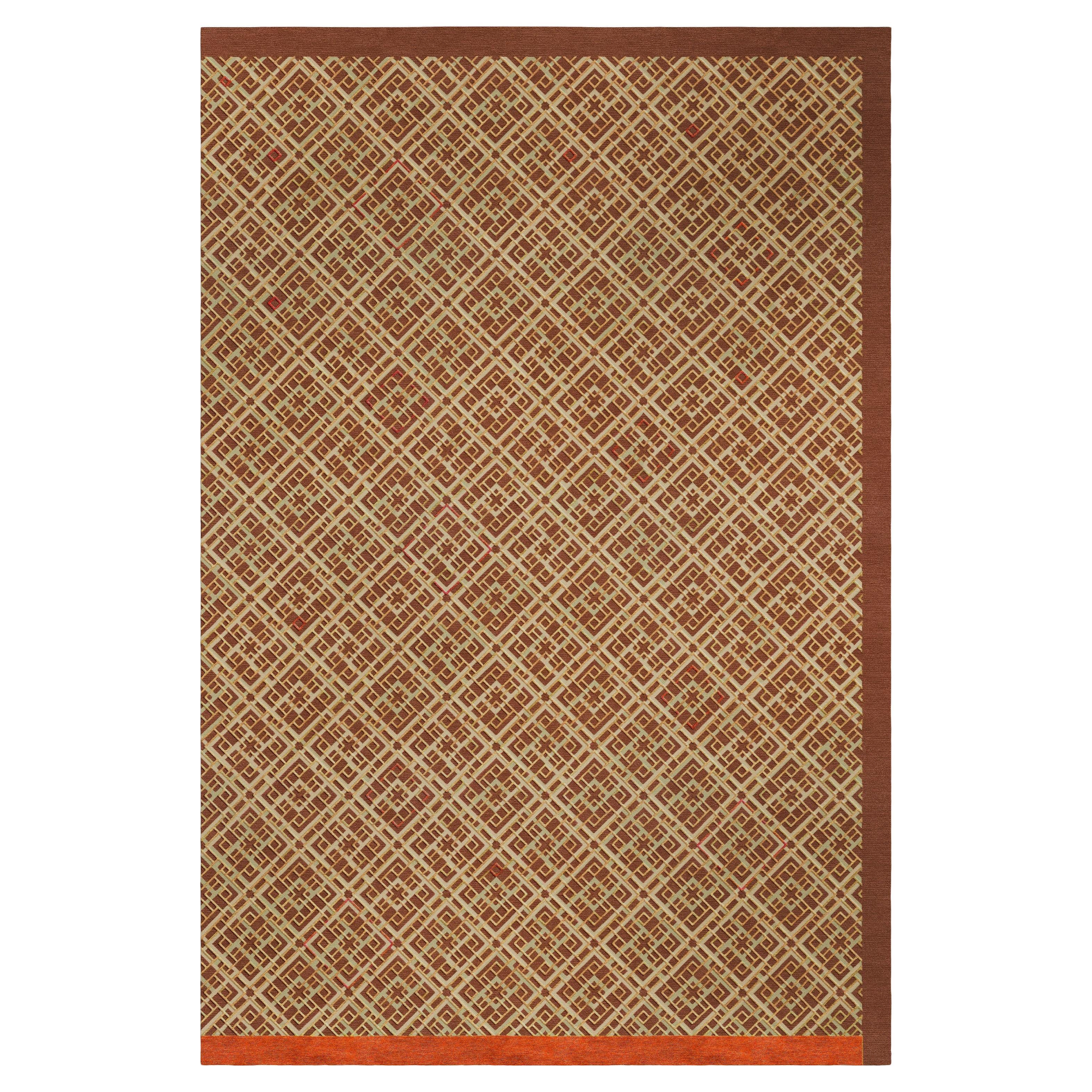 Frame Brown Rug by Volver Studios