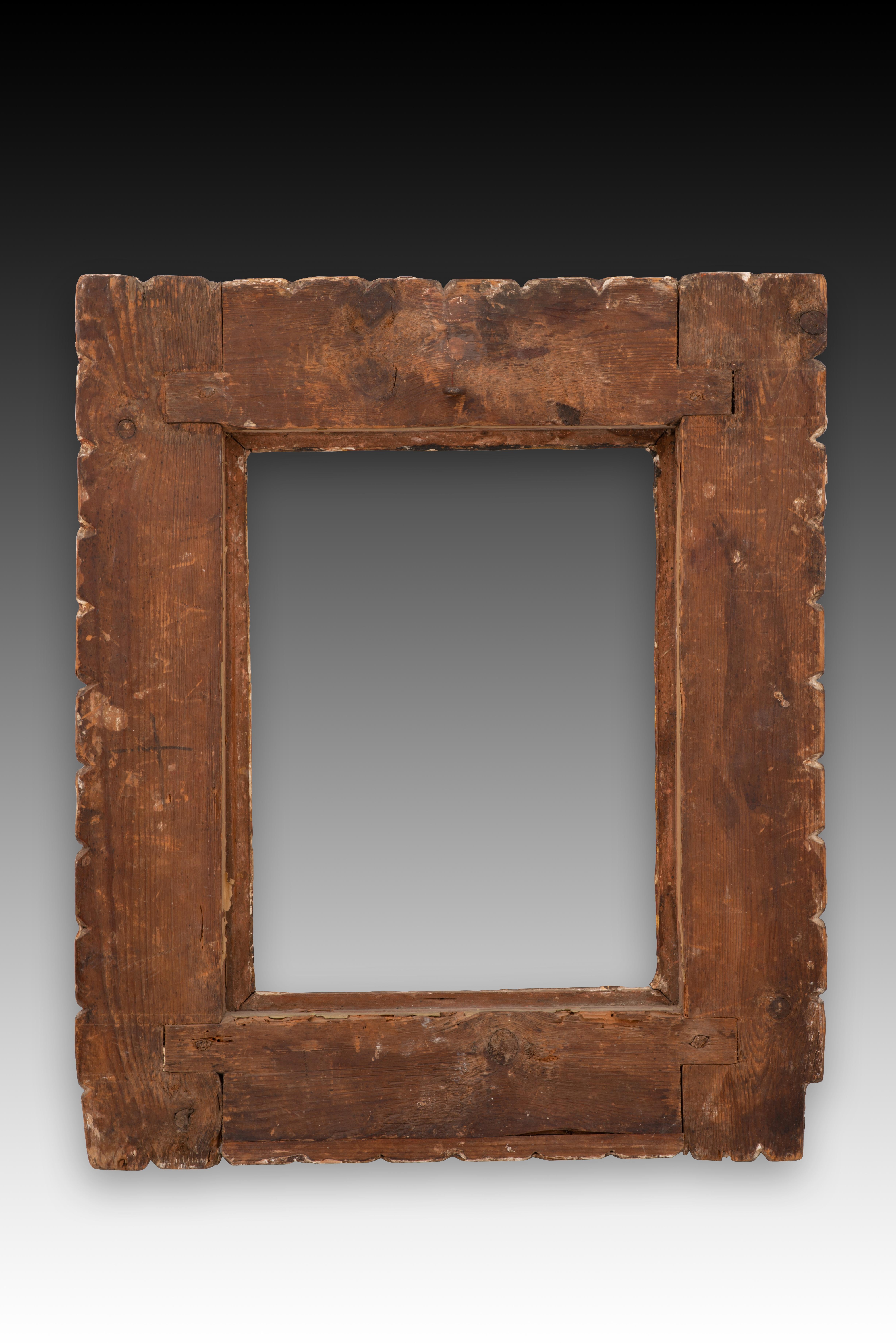 Baroque Frame. Carved and gilded wood. Spanish school, 17th century.