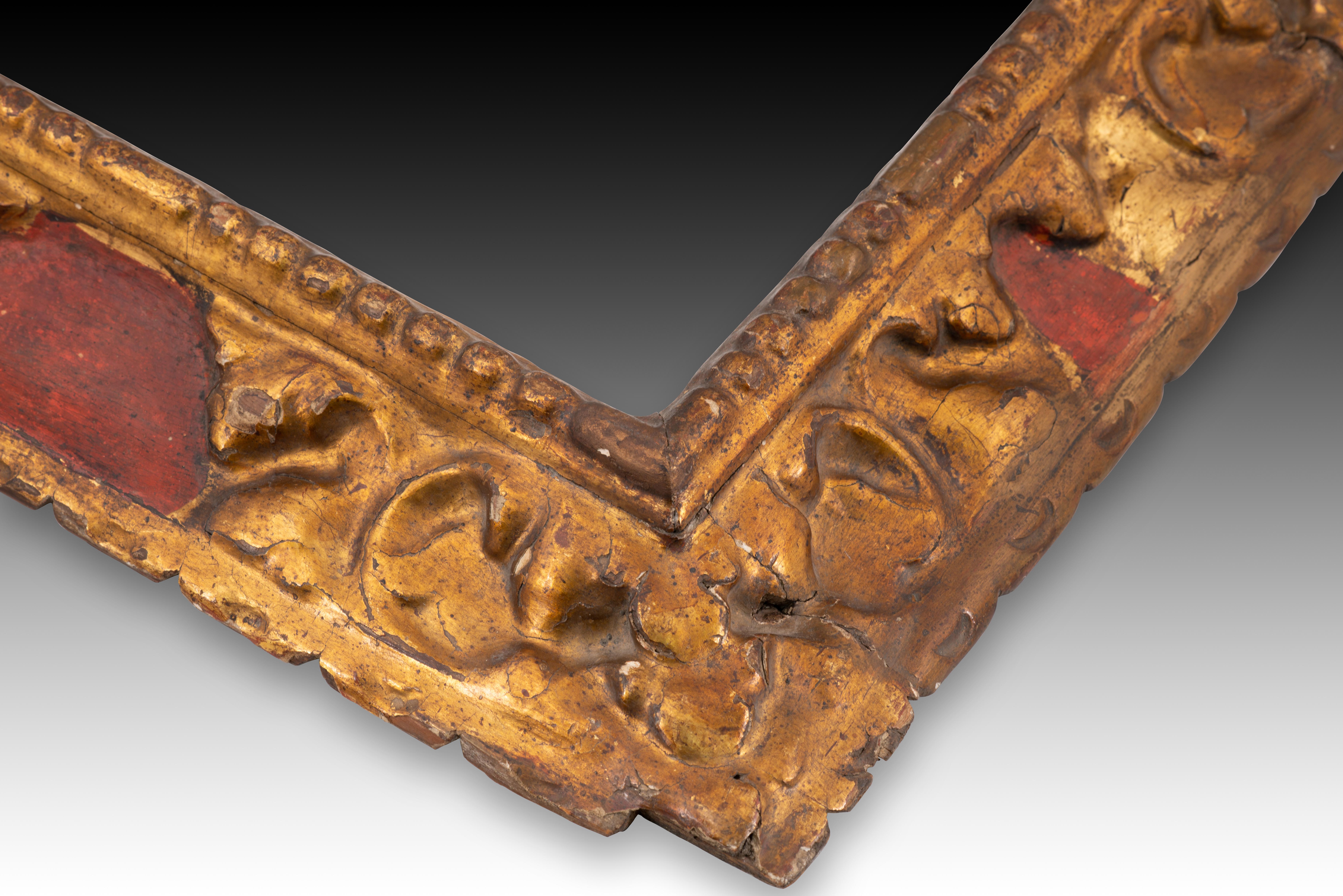 18th Century and Earlier Frame. Carved and gilded wood. Spanish school, 17th century.
