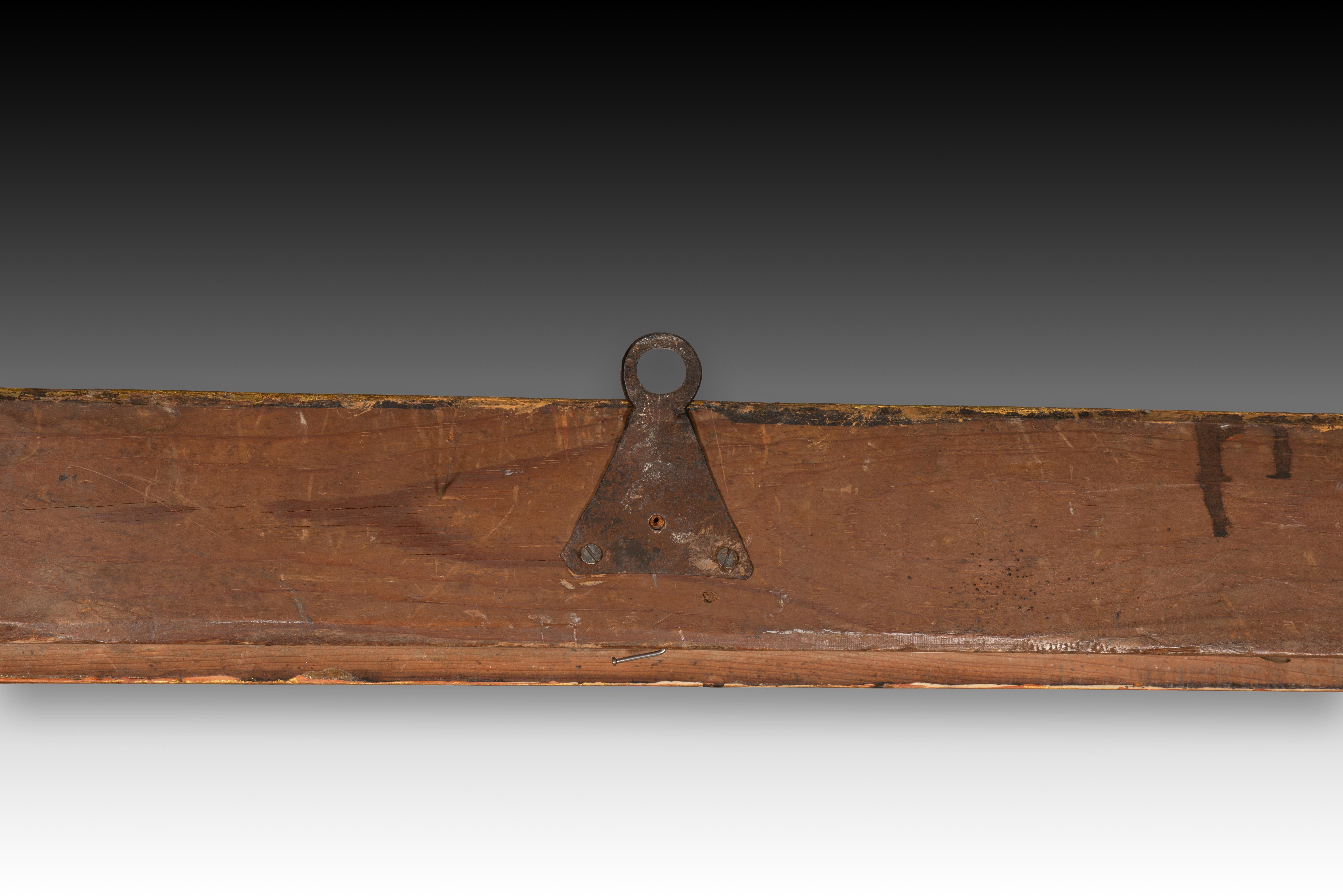 18th Century and Earlier Frame. Carved, polychrome and gilded wood. 18th century.
