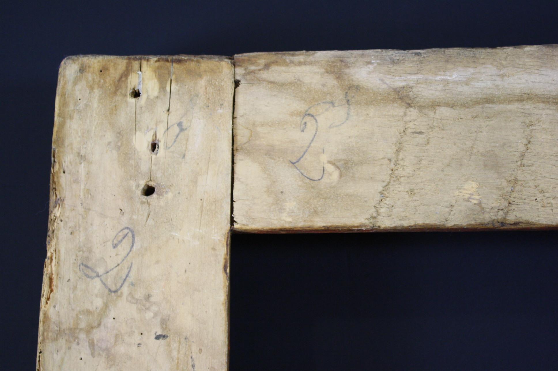 Spanish Frame. Carved wood. 17th century. For Sale