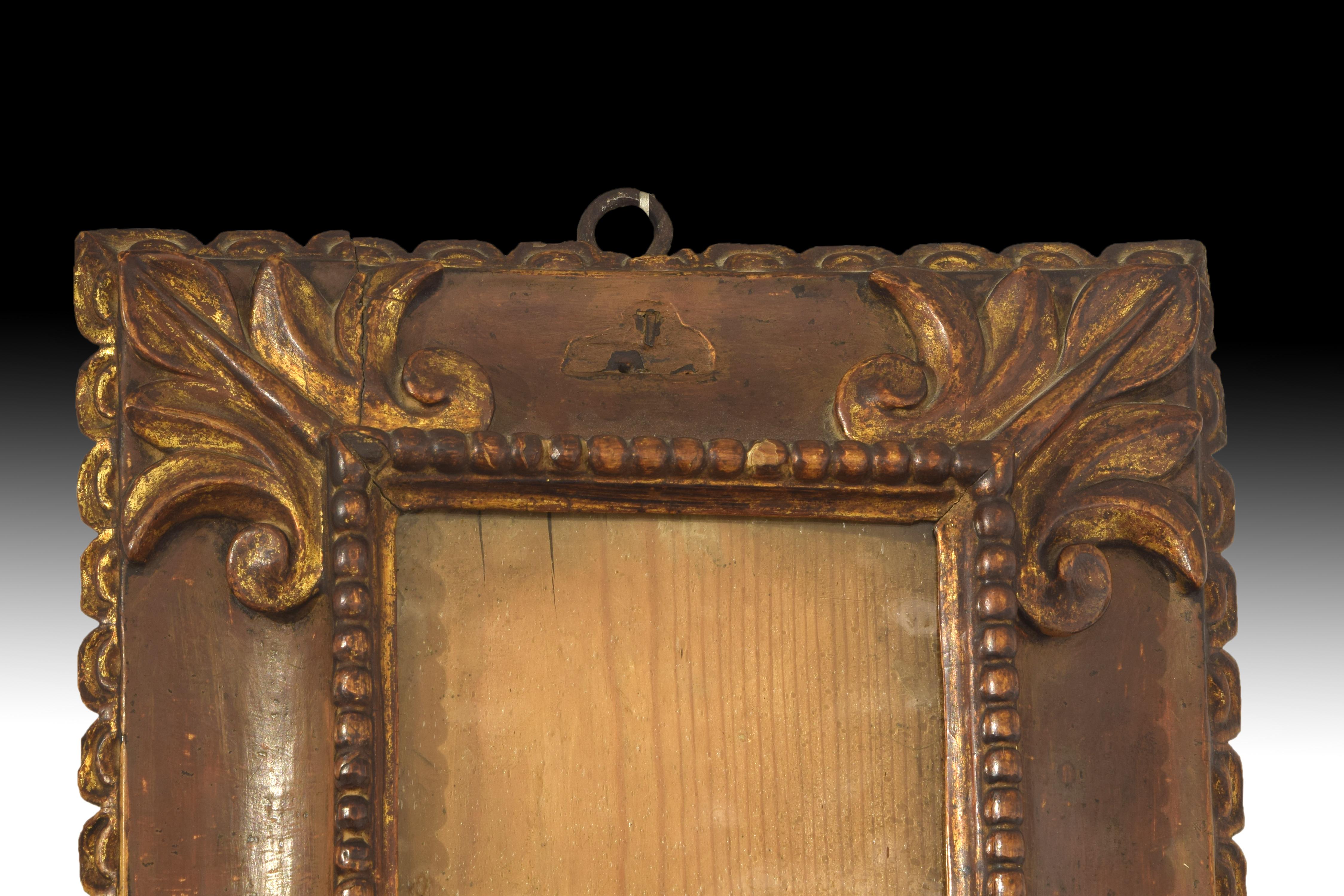 Baroque Frame, Carved Wood, Metal, 17th Century