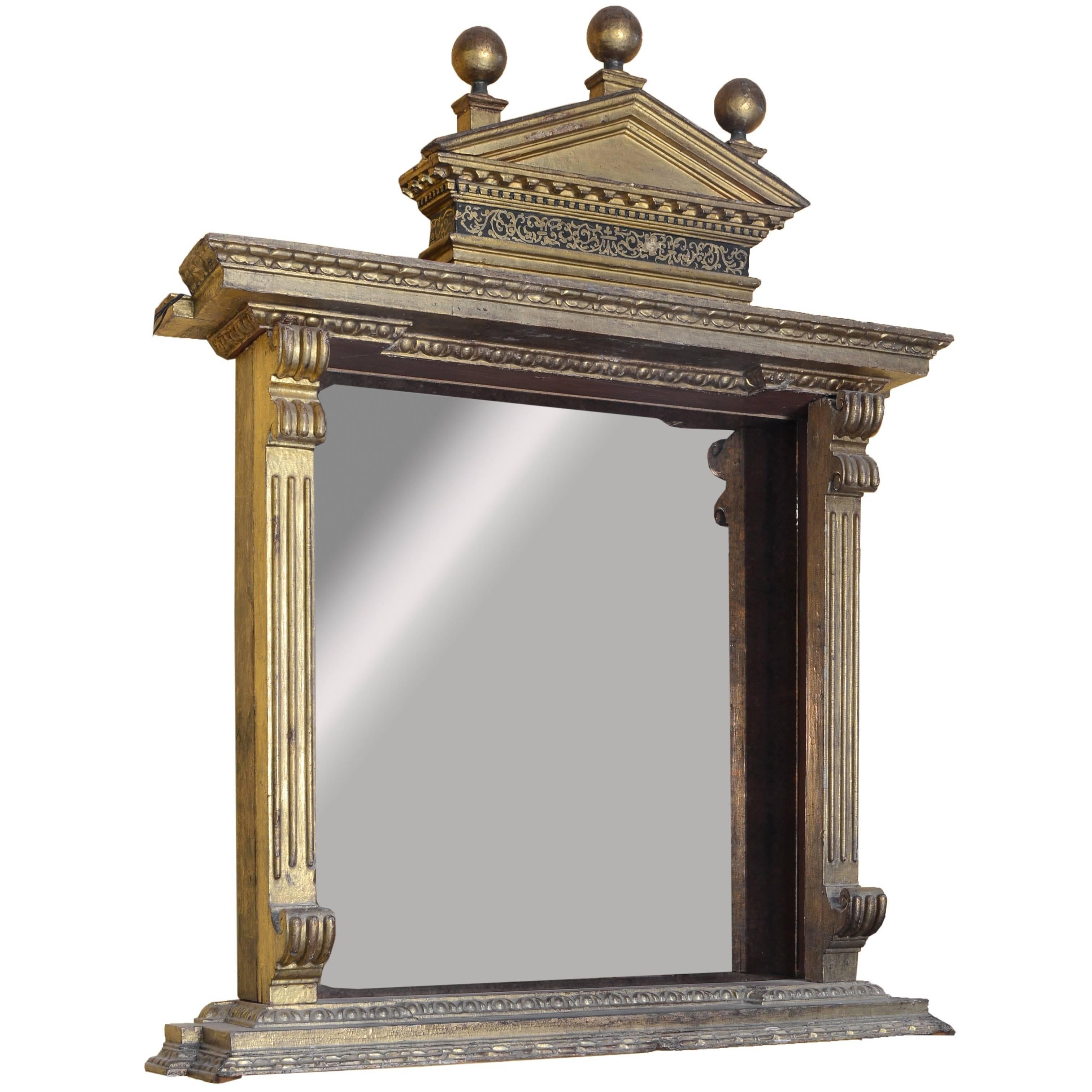Frame Carved Wood, Polychrome and Gold, 16th Century For Sale
