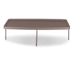Coffee Table in Chocolate Oak with 48-Inch Veneered Top - Frame Collection