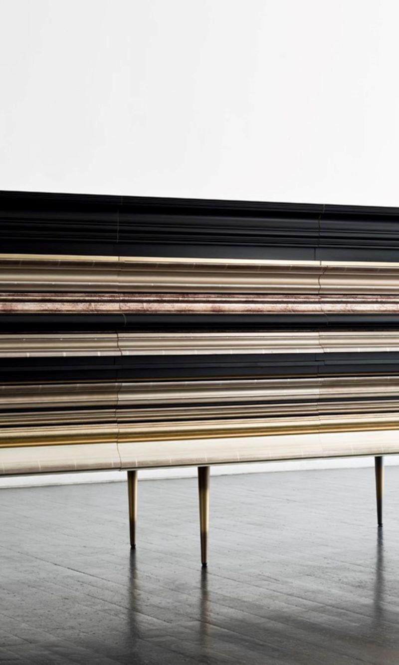 Cold-Painted Frame Credenza Long by Luis Pons