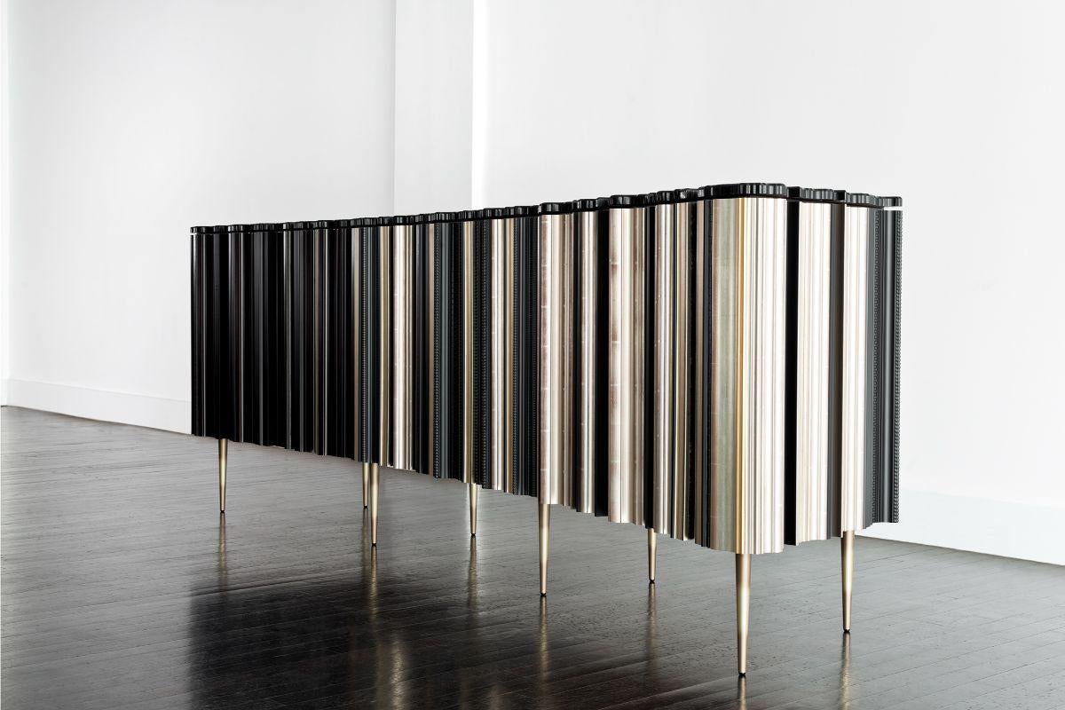 American Frame Curved Sideboard by Luis Pons