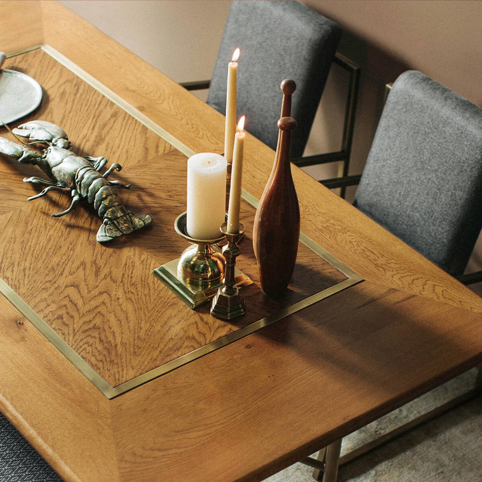 Contemporary Frame Dining Table by Lagu For Sale