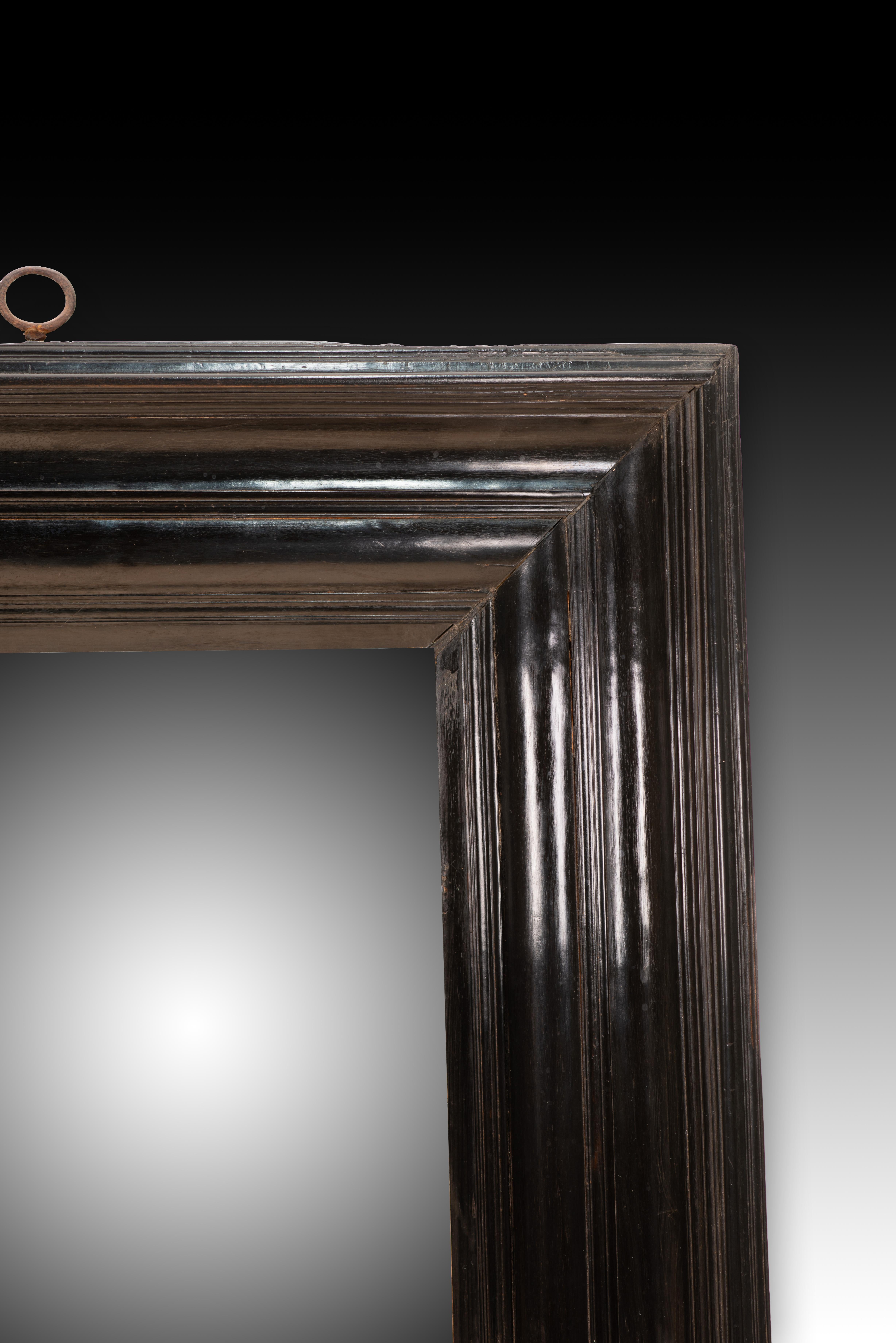 Baroque Frame. Ebonized wood. Dutch school, 17th century.