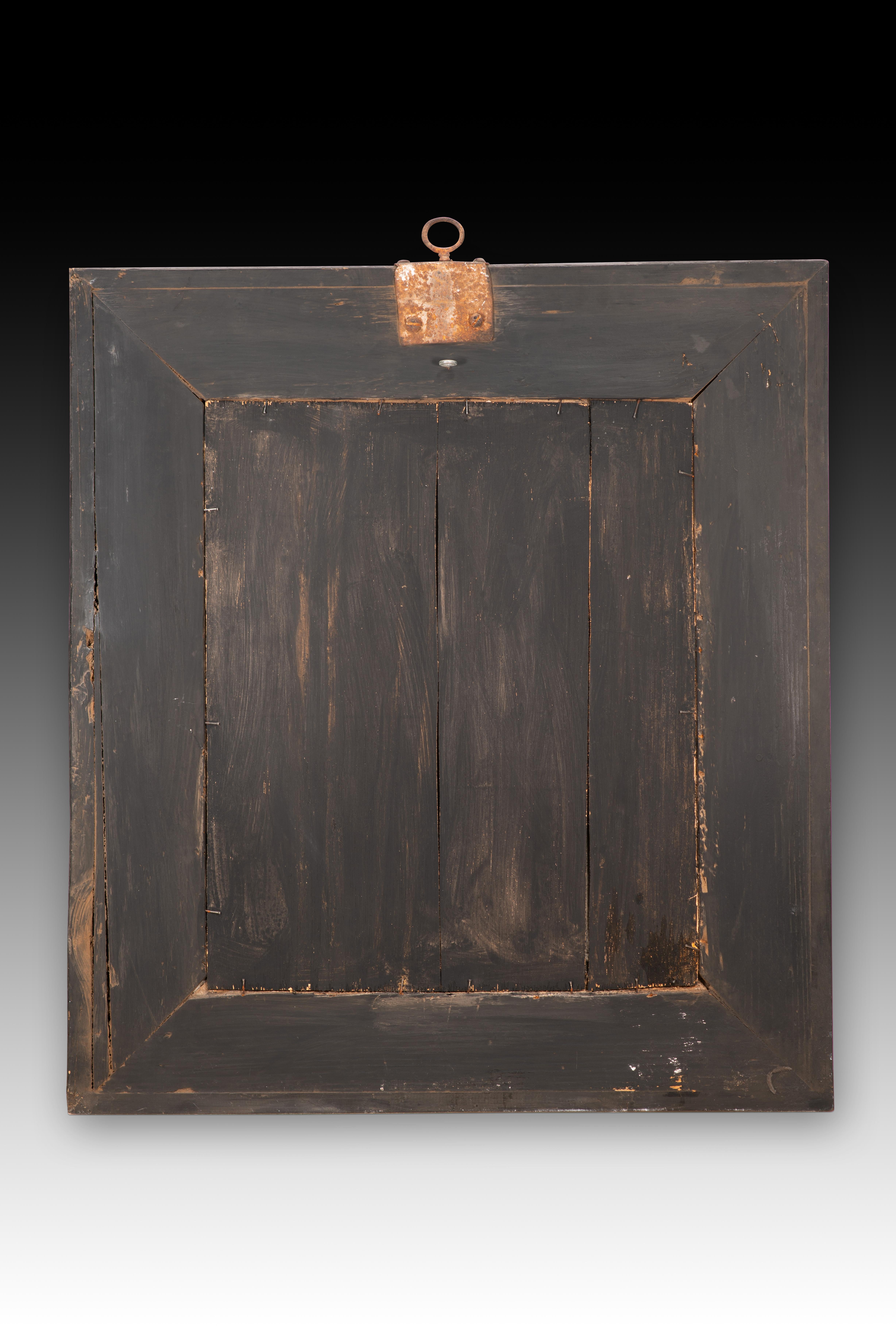 Frame. Ebonized wood. Dutch school, 17th century. In Fair Condition In Madrid, ES