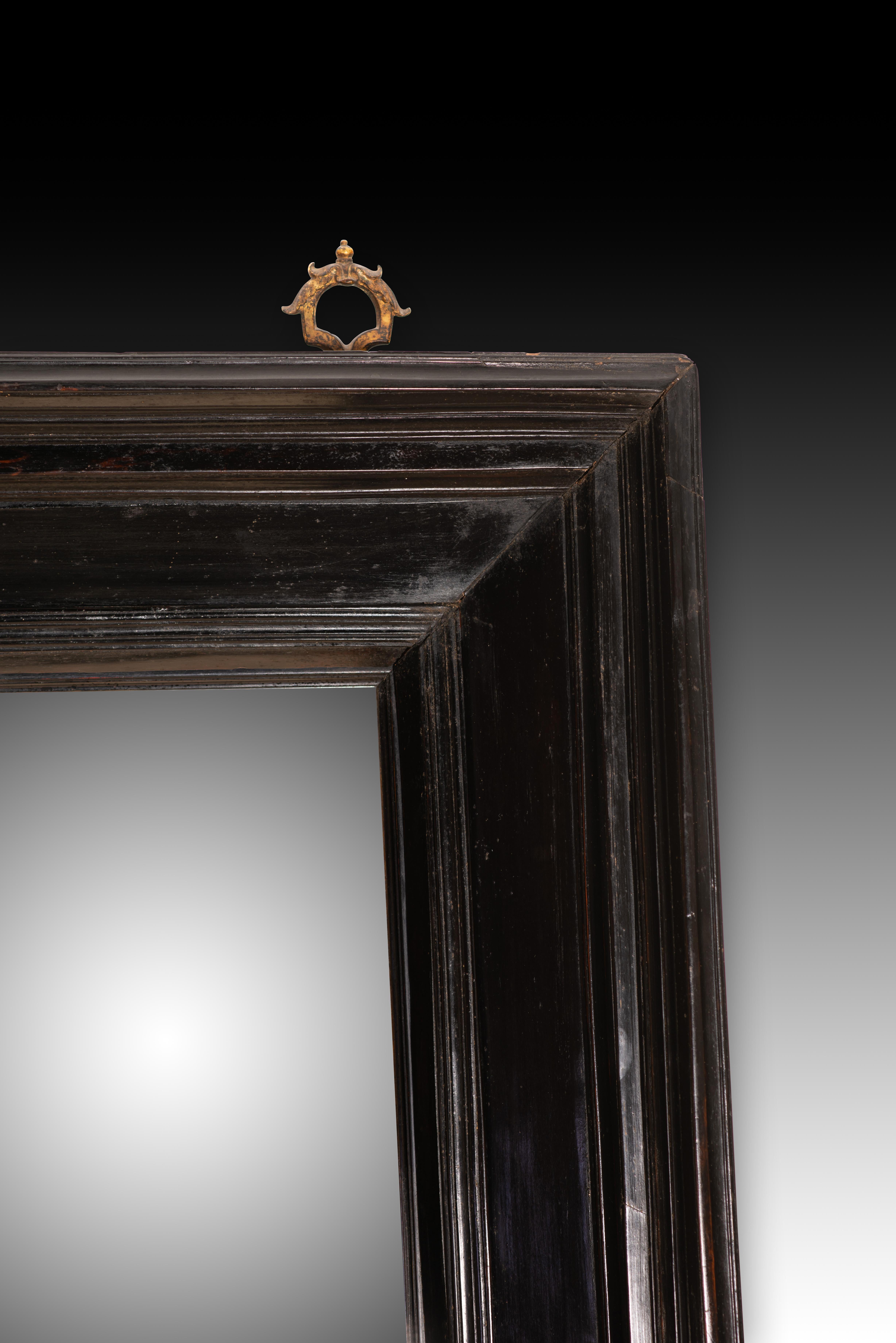 Baroque Frame. Ebonized wood, metal. Dutch school, 17th century.